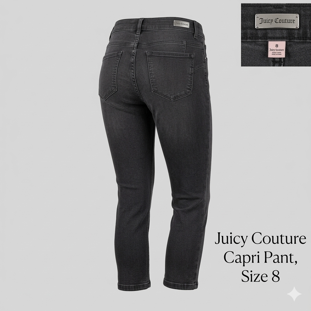 Juicy Couture size 8 capri pant with elastic waist for shaping
